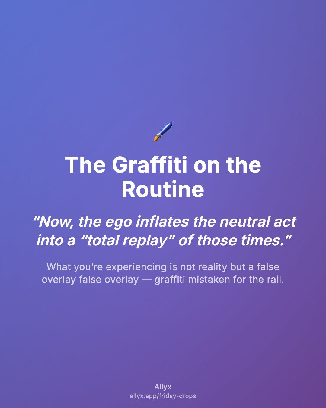 Shareable quote card for The Graffiti on the Routine