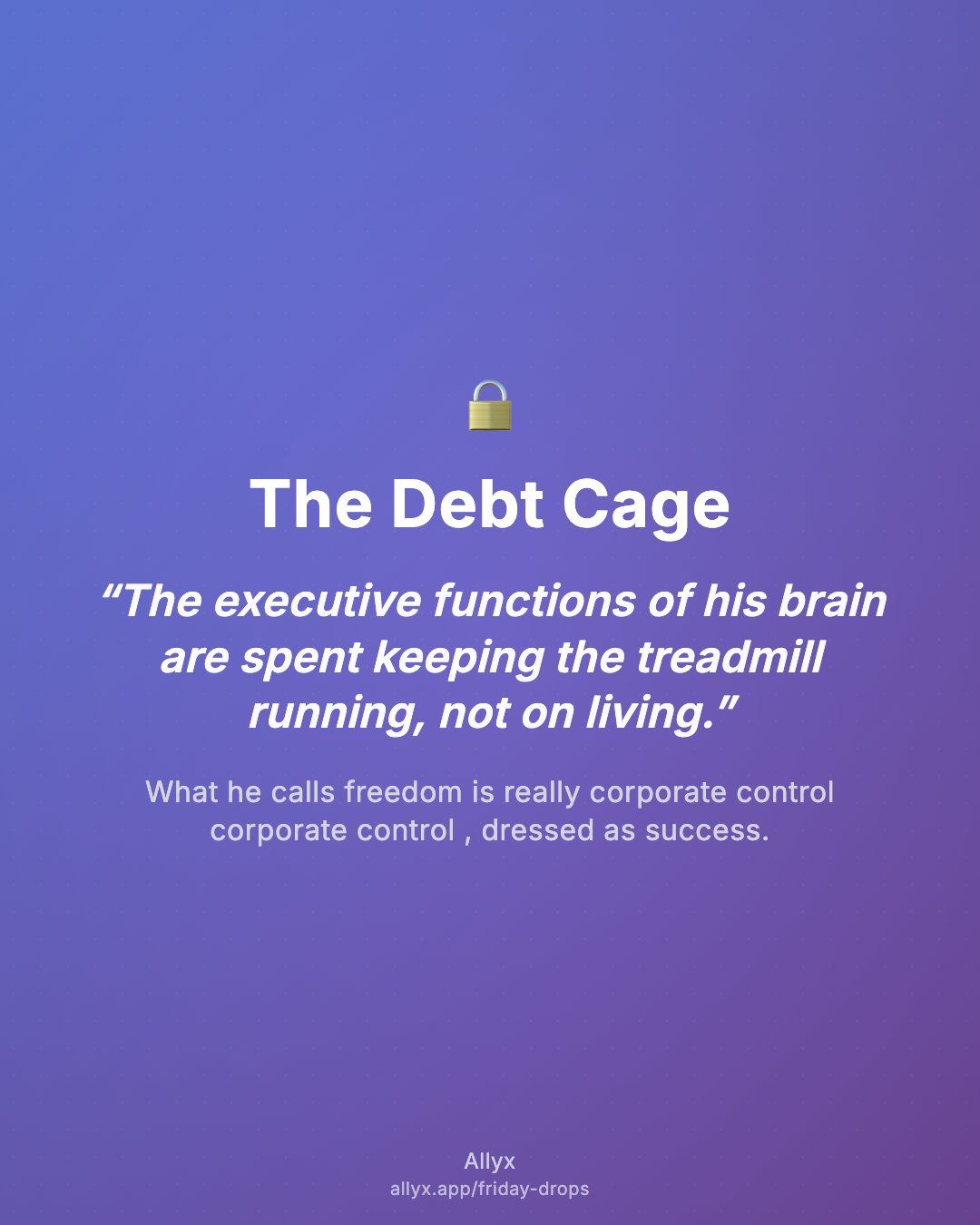Shareable quote card for The Debt Cage