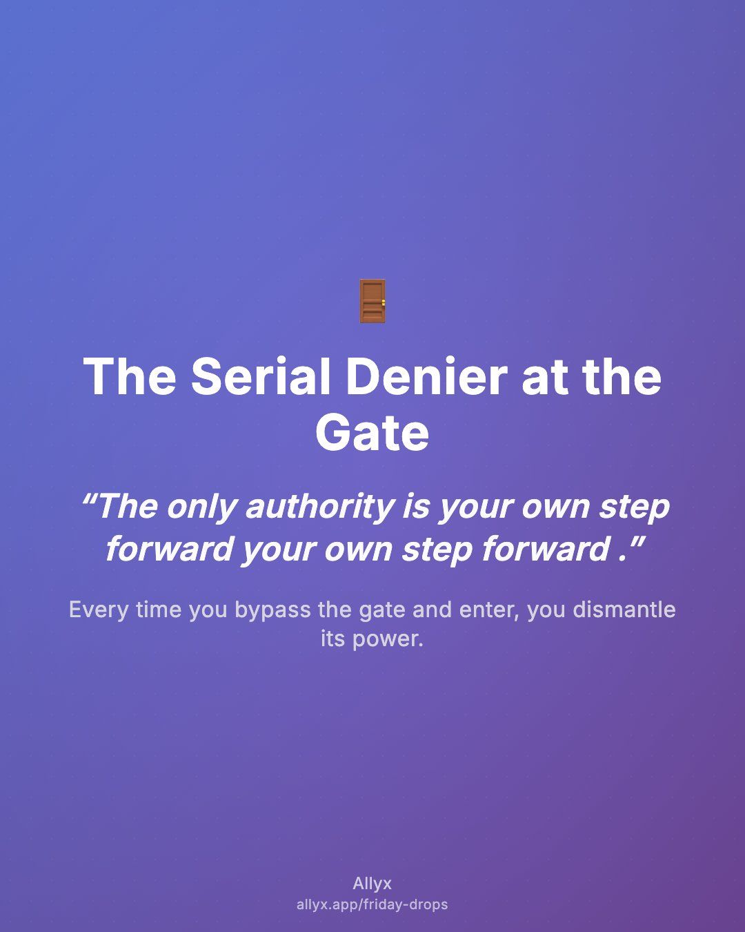 Shareable quote card for The Serial Denier at the Gate