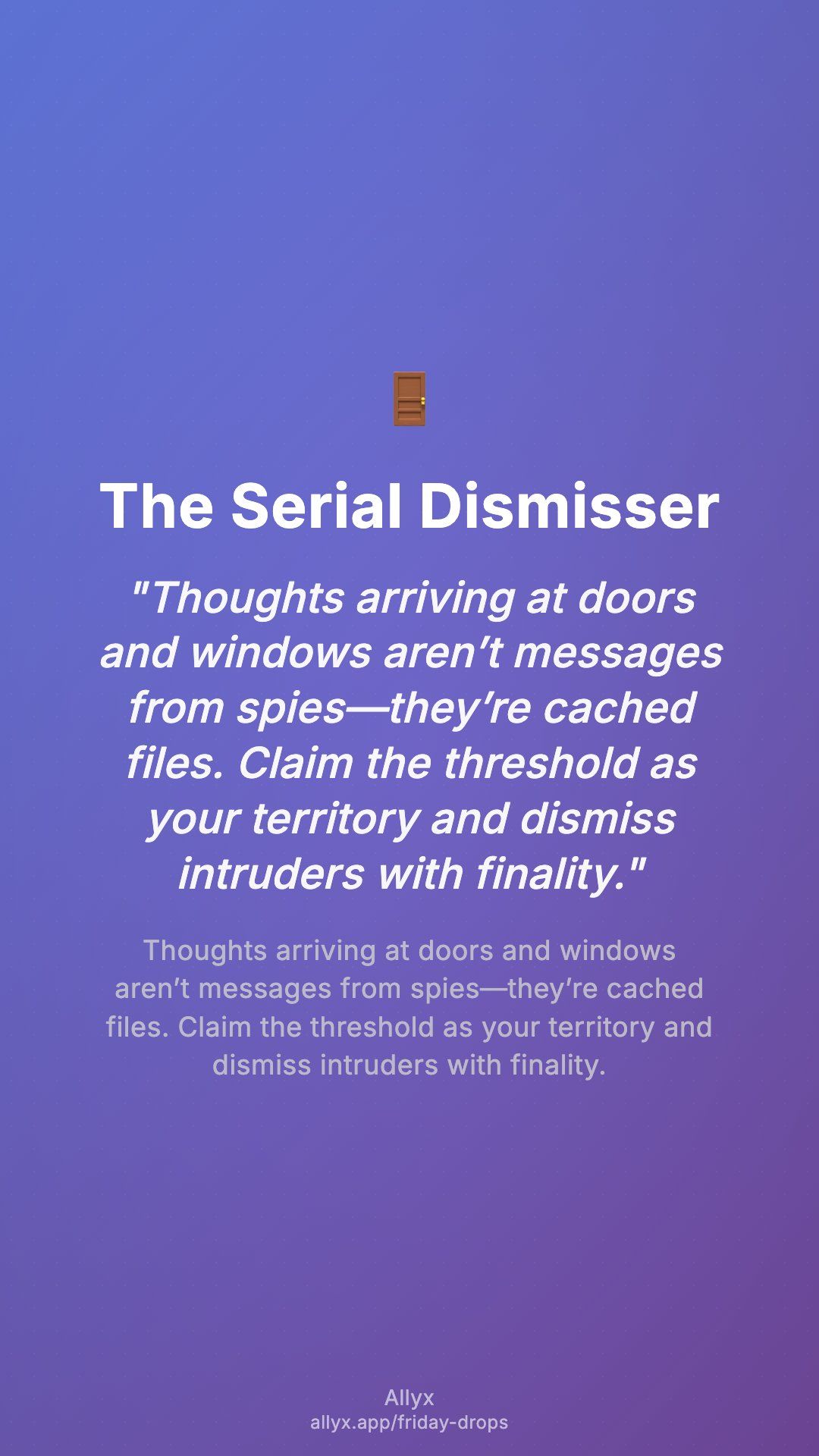Shareable story card for The Serial Dismisser