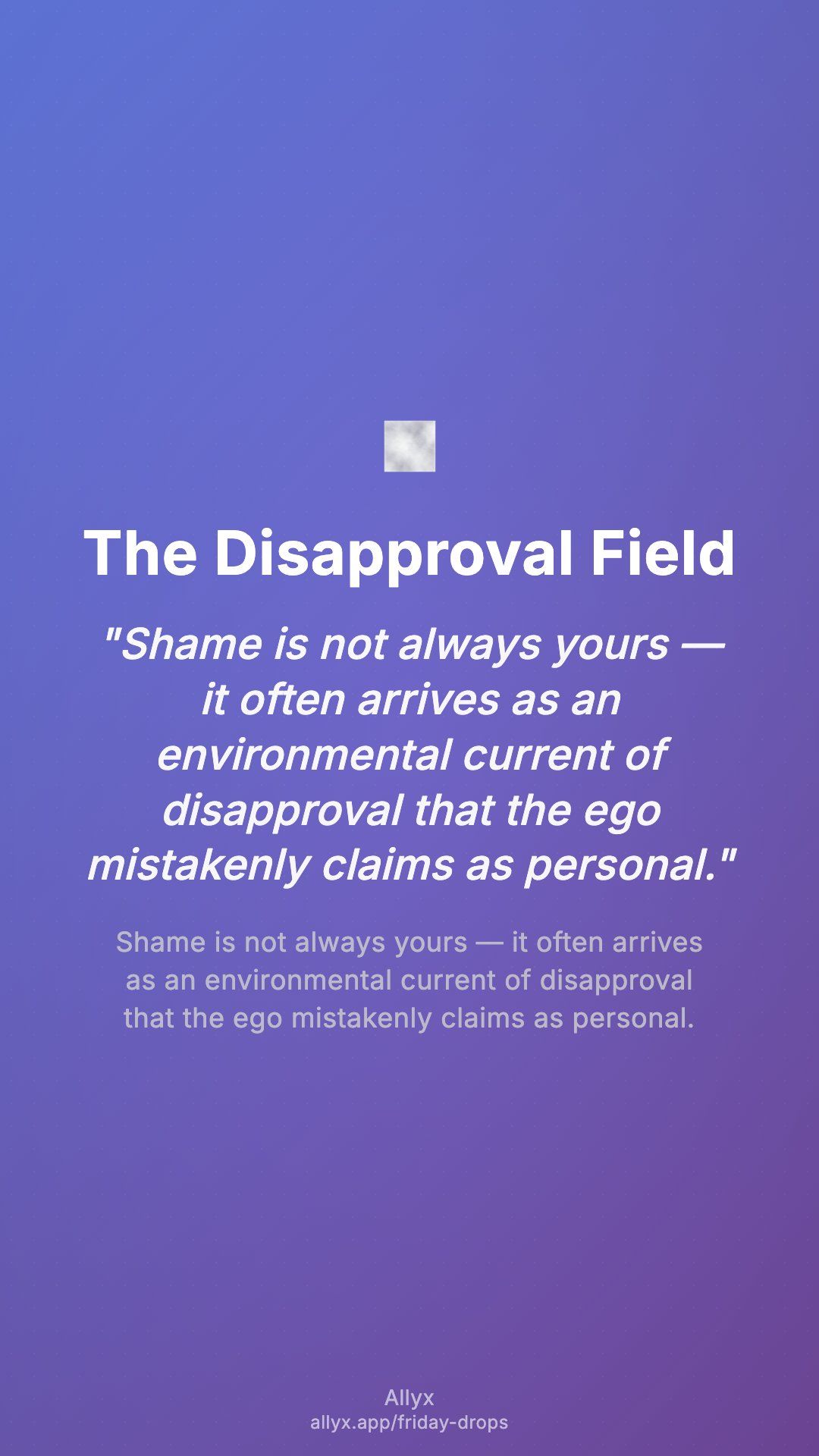 Shareable story card for The Disapproval Field