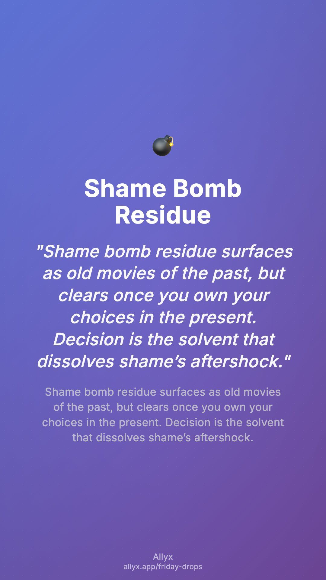Shareable story card for Shame Bomb Residue