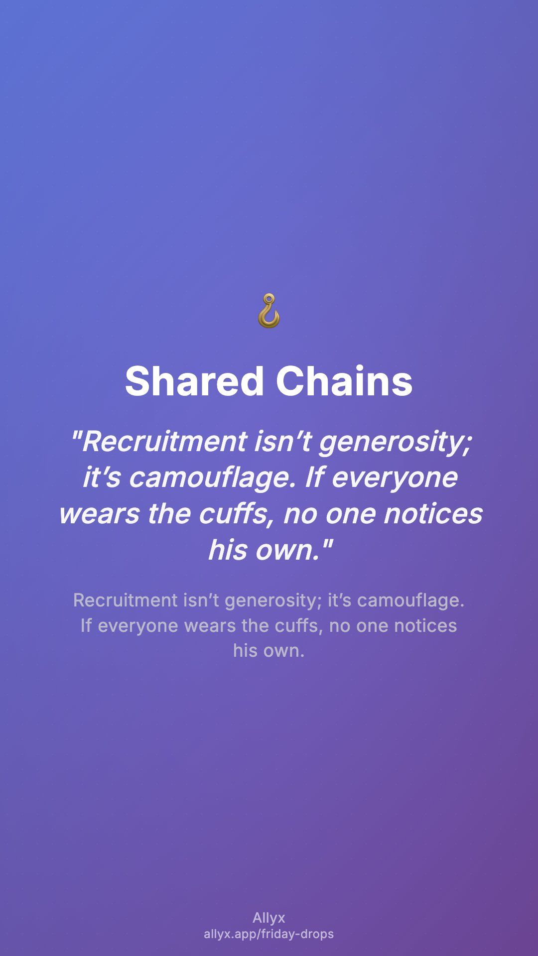 Shareable story card for Shared Chains