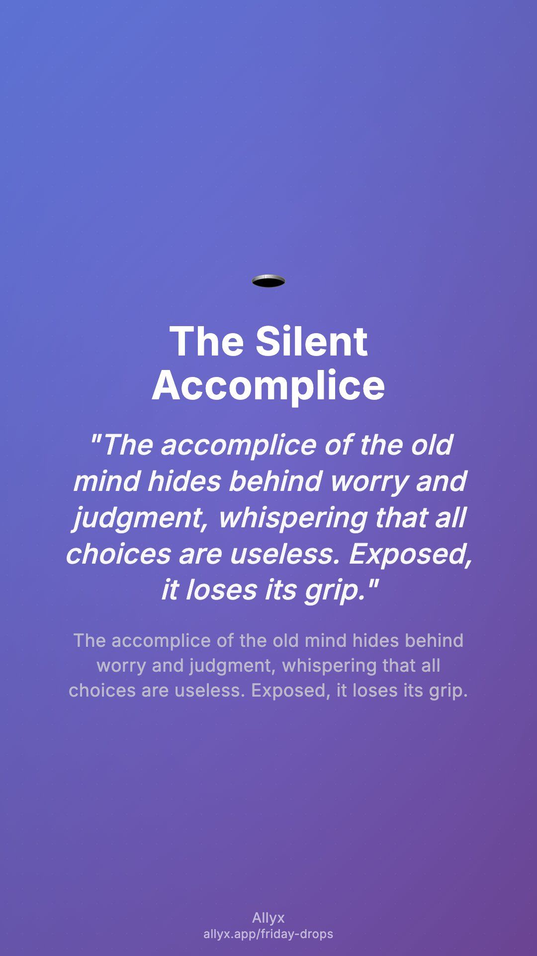 Shareable story card for The Silent Accomplice
