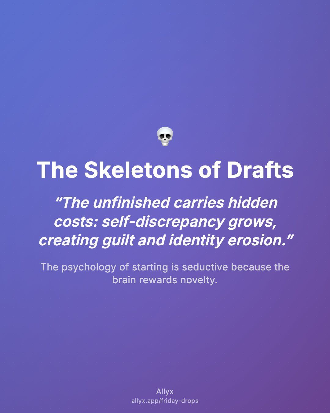Shareable quote card for The Skeletons of Drafts