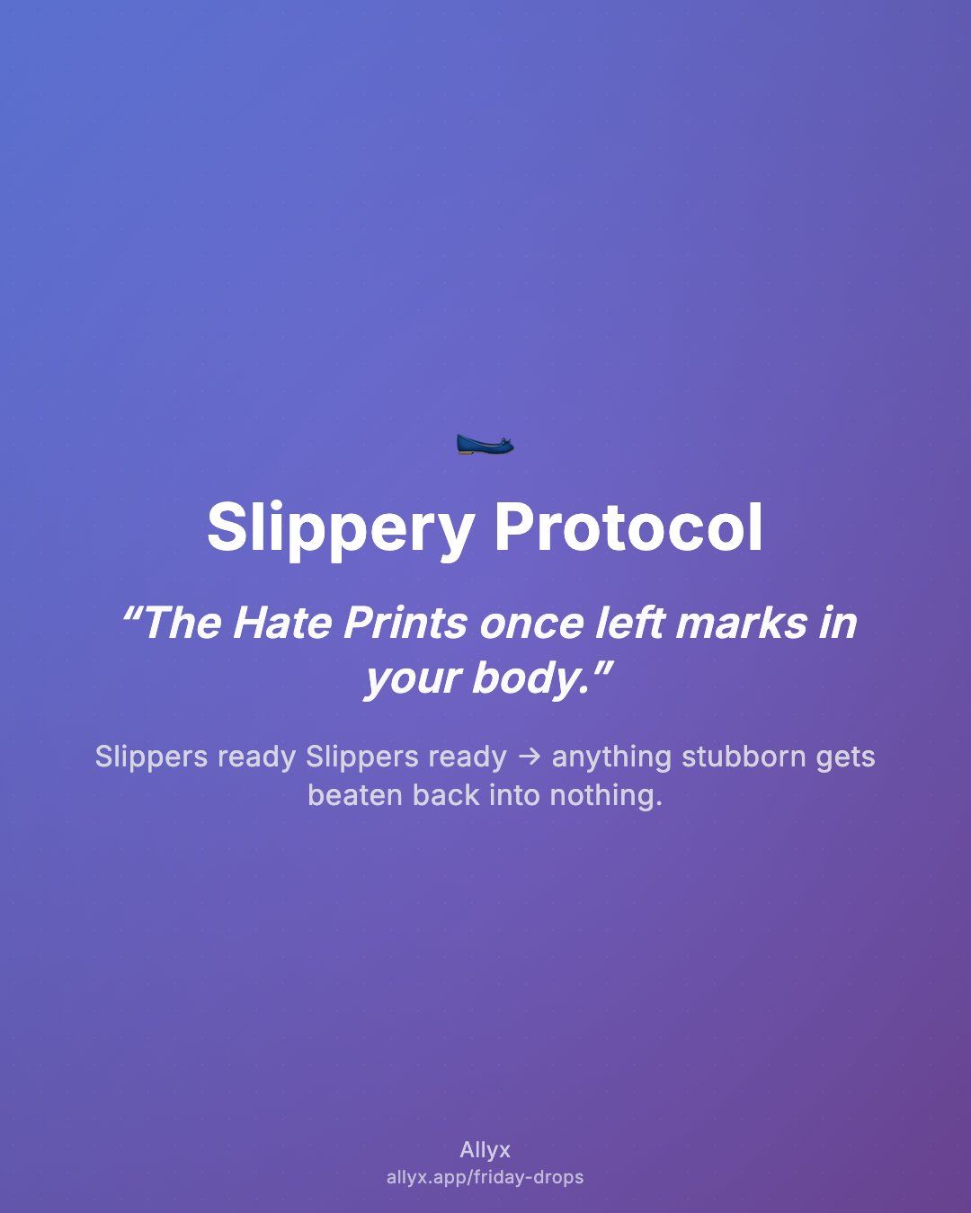 Shareable quote card for Slippery Protocol