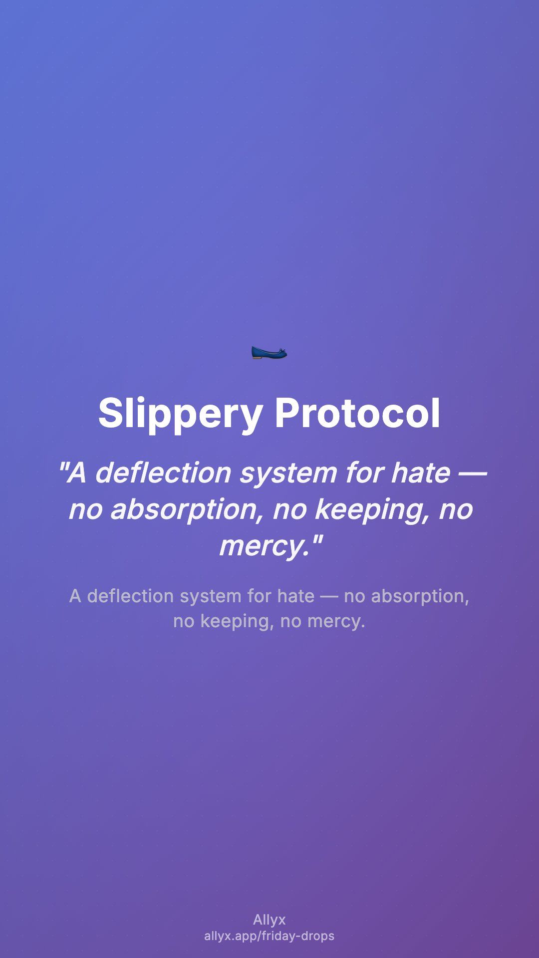 Shareable story card for Slippery Protocol