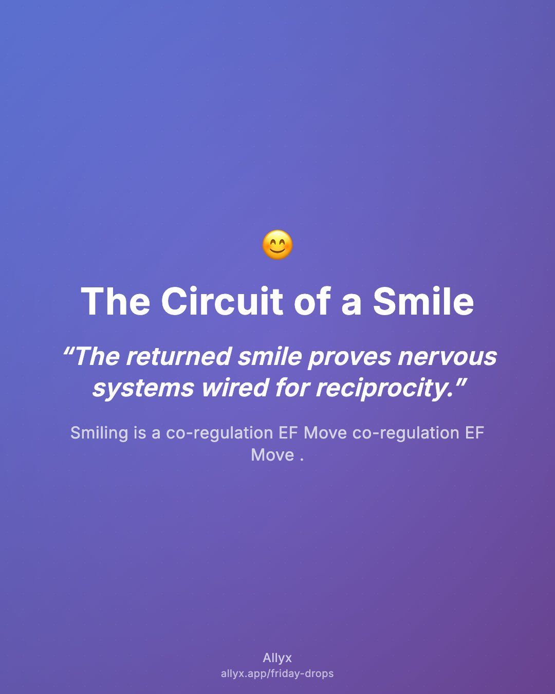 Shareable quote card for The Circuit of a Smile
