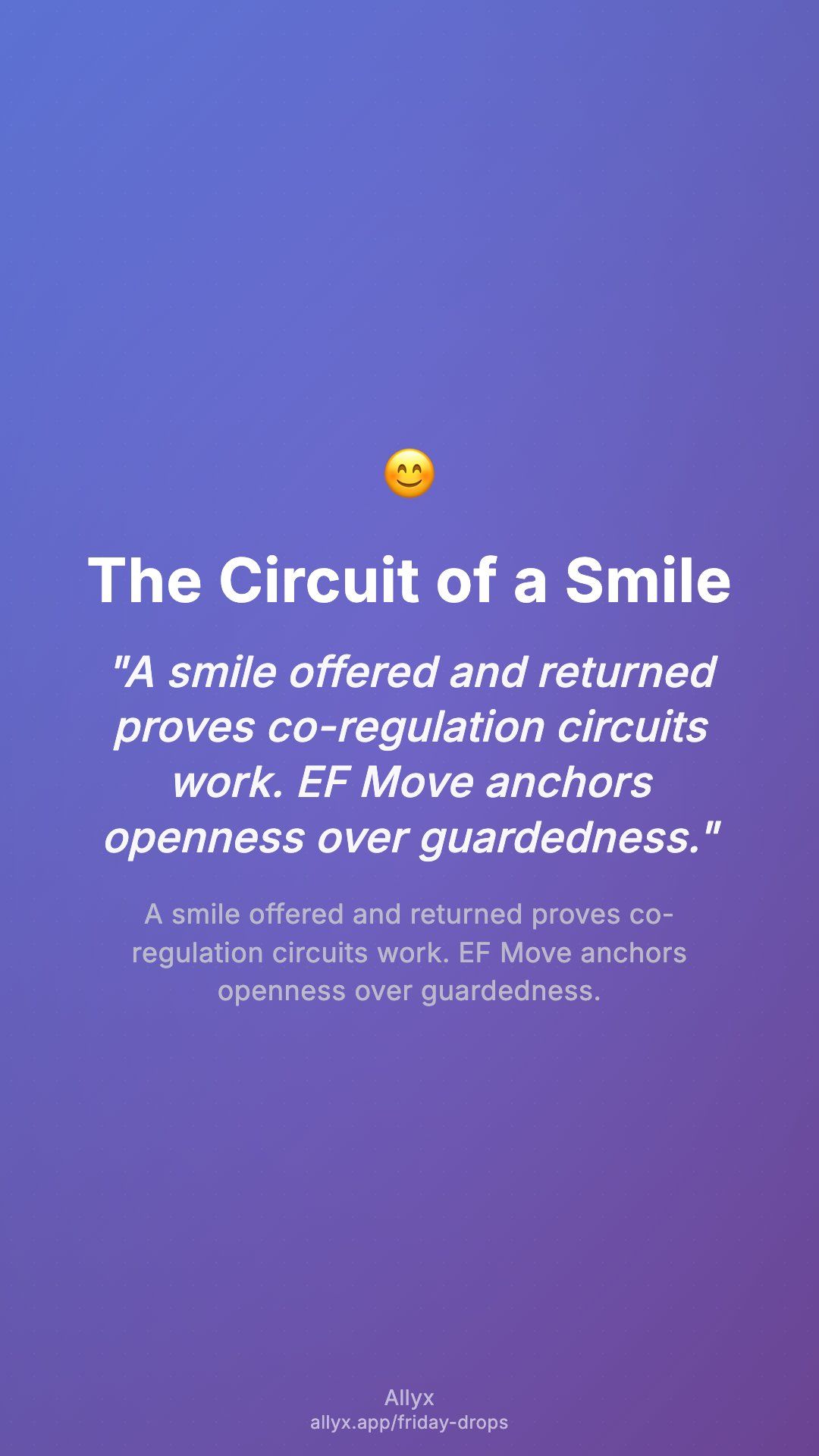 Shareable story card for The Circuit of a Smile