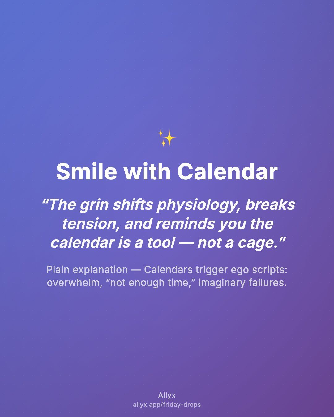 Shareable quote card for Smile with Calendar