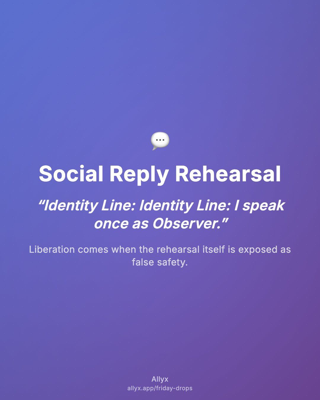 Shareable quote card for Social Reply Rehearsal
