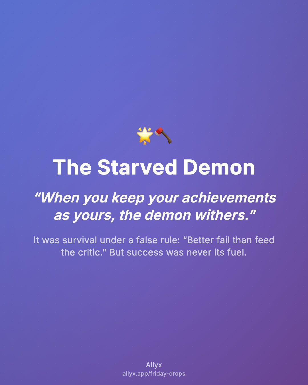 Shareable quote card for The Starved Demon