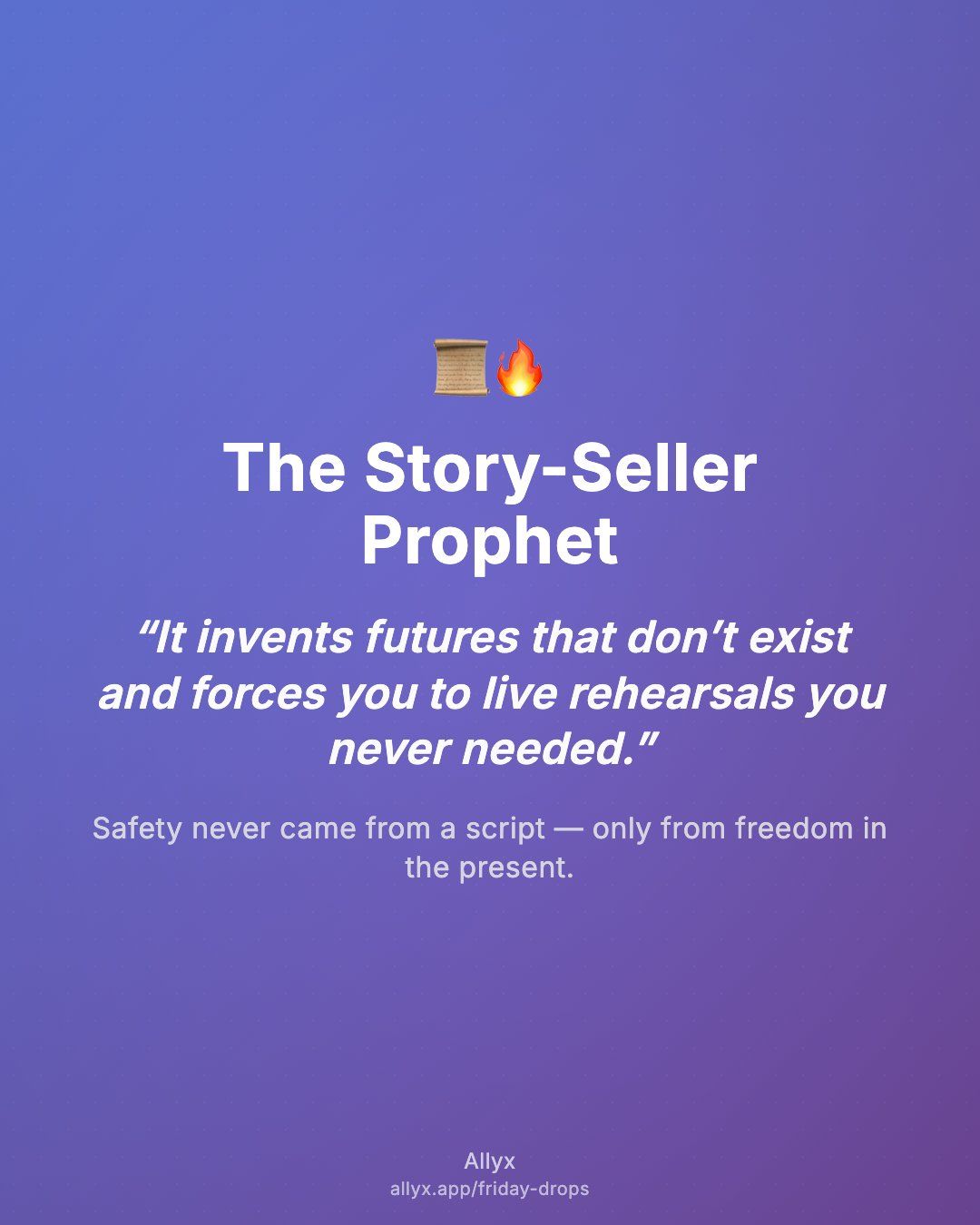 Shareable quote card for The Story-Seller Prophet