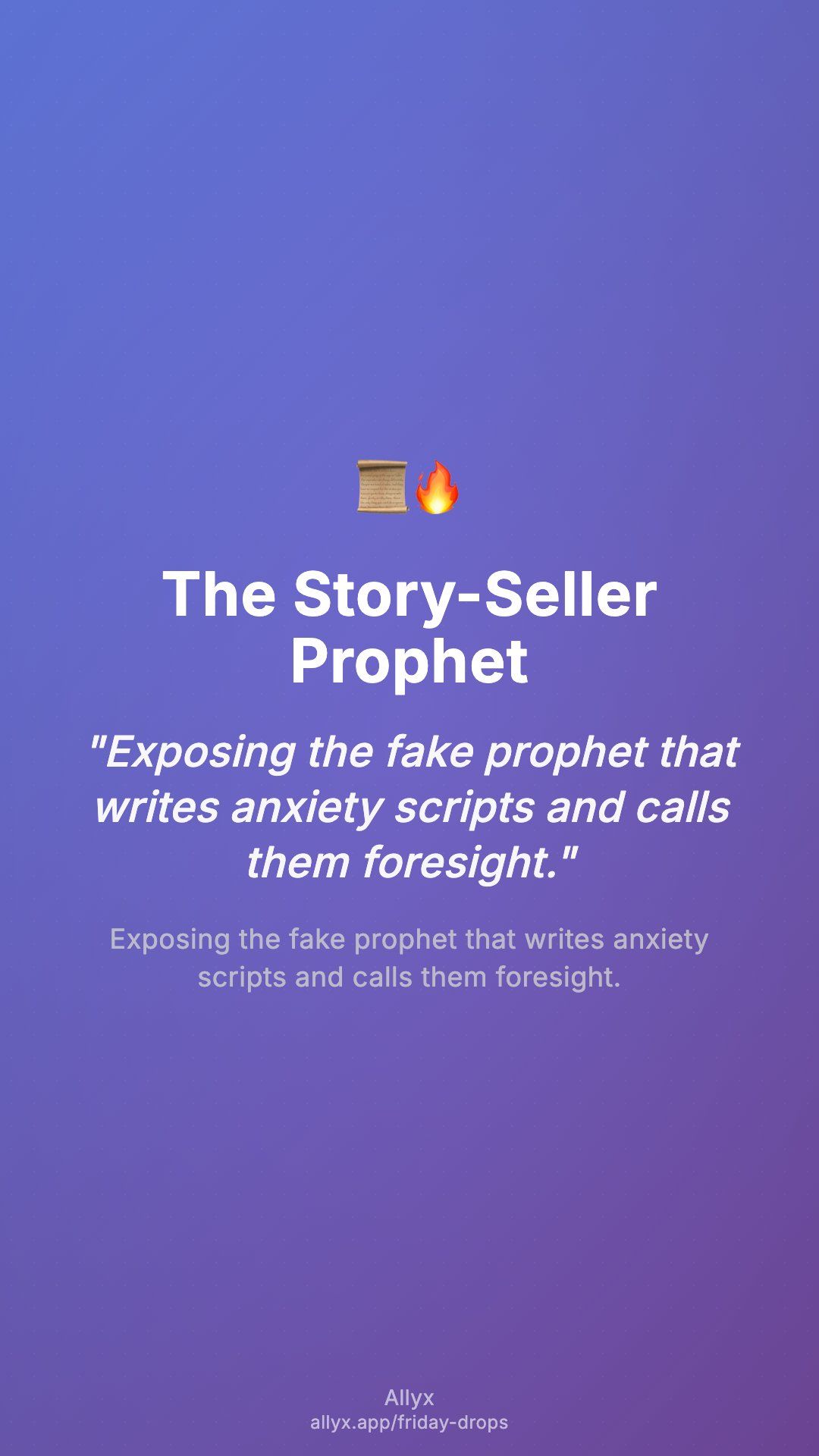 Shareable story card for The Story-Seller Prophet