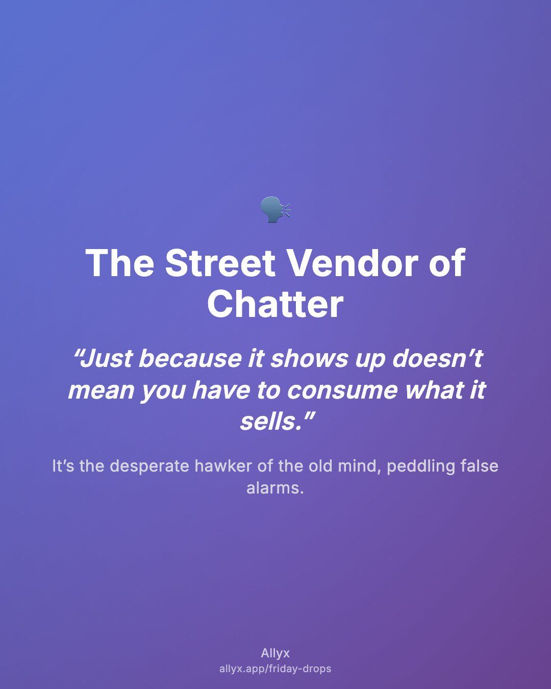 Shareable quote card for The Street Vendor of Chatter