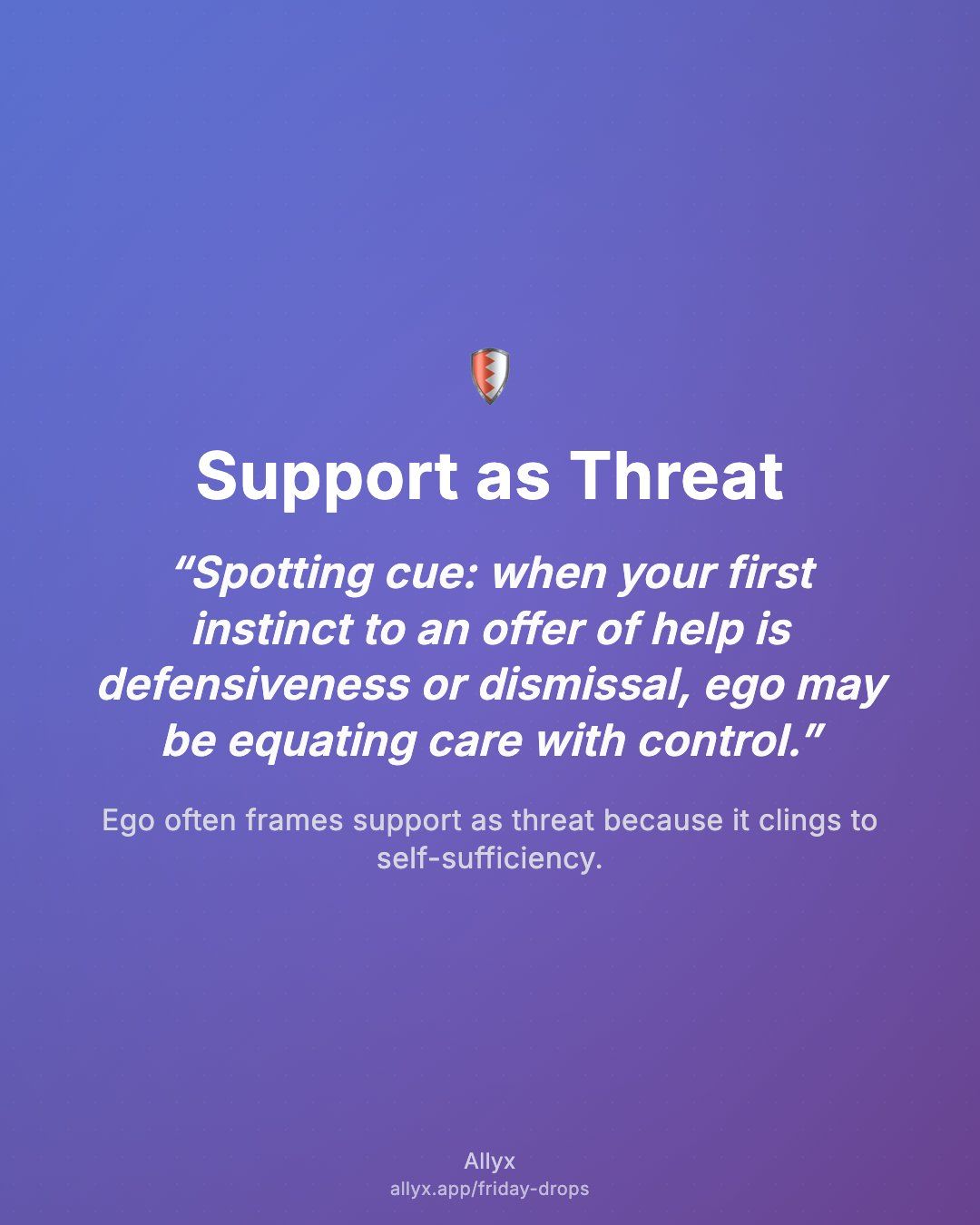 Shareable quote card for Support as Threat