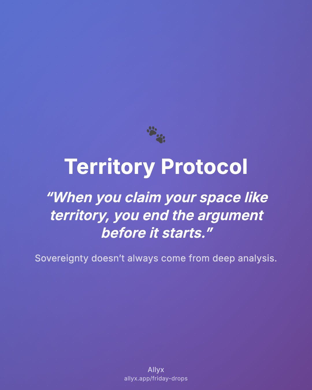 Shareable quote card for Territory Protocol
