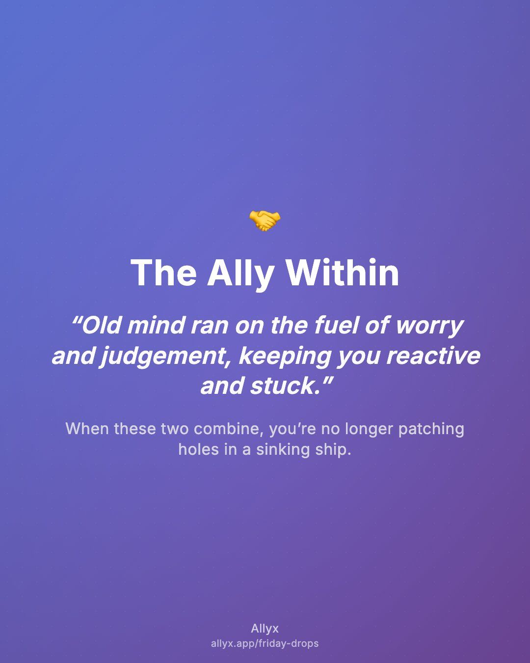 Shareable quote card for The Ally Within