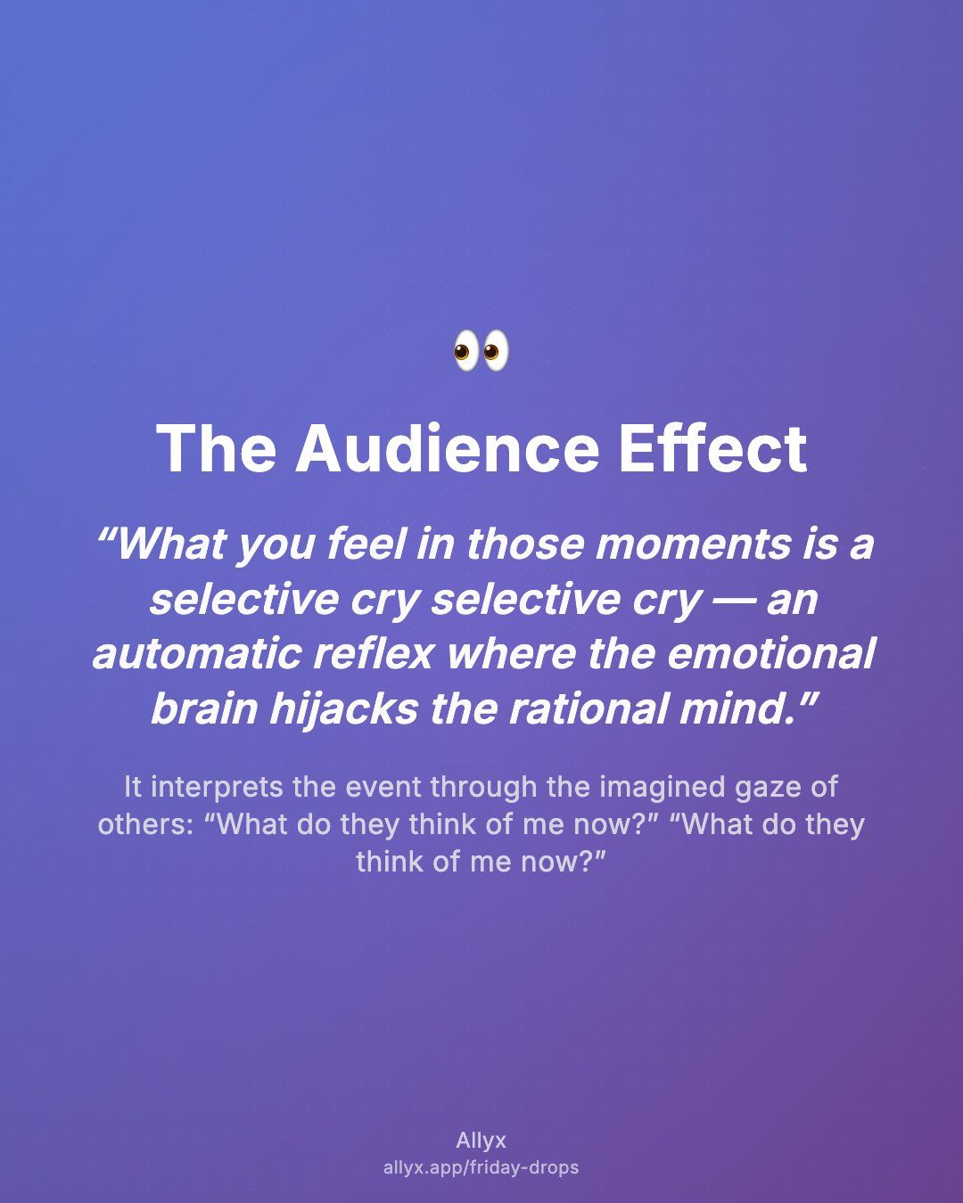 Shareable quote card for The Audience Effect