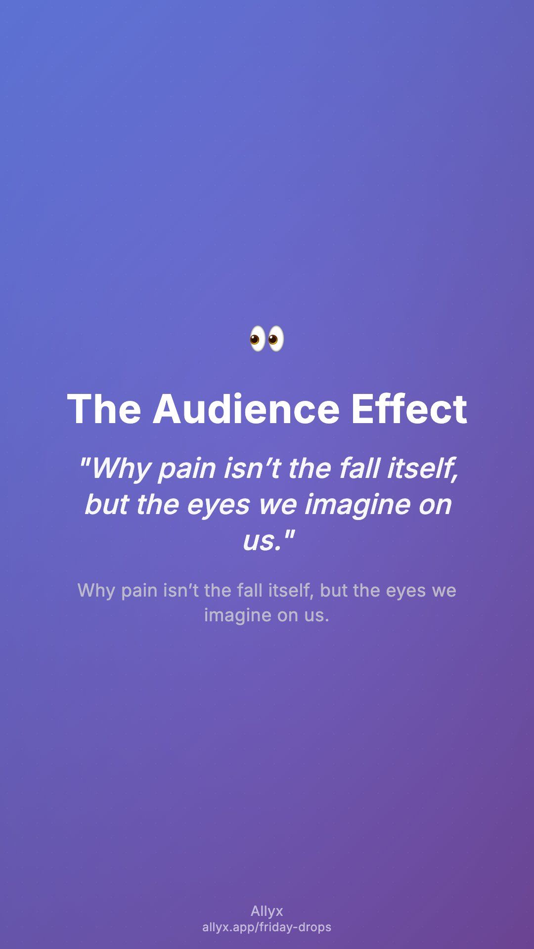 Shareable story card for The Audience Effect