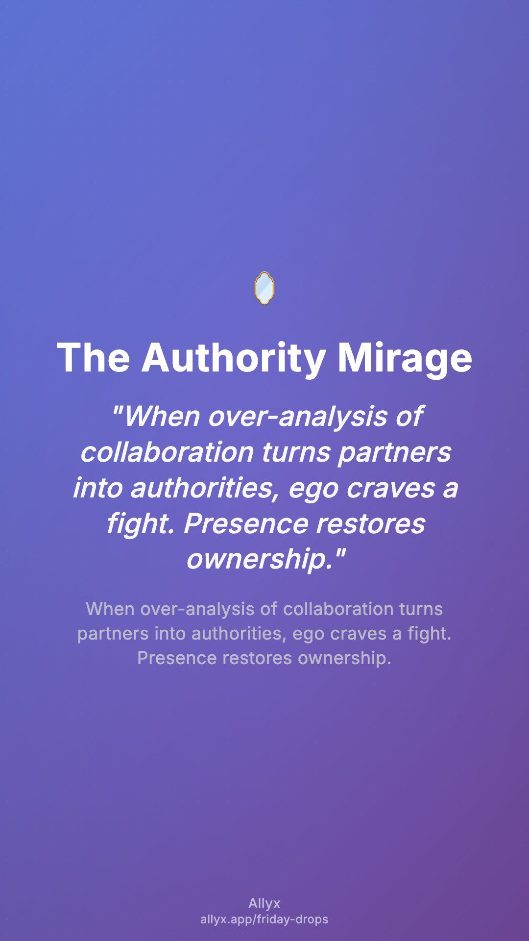 Shareable story card for The Authority Mirage