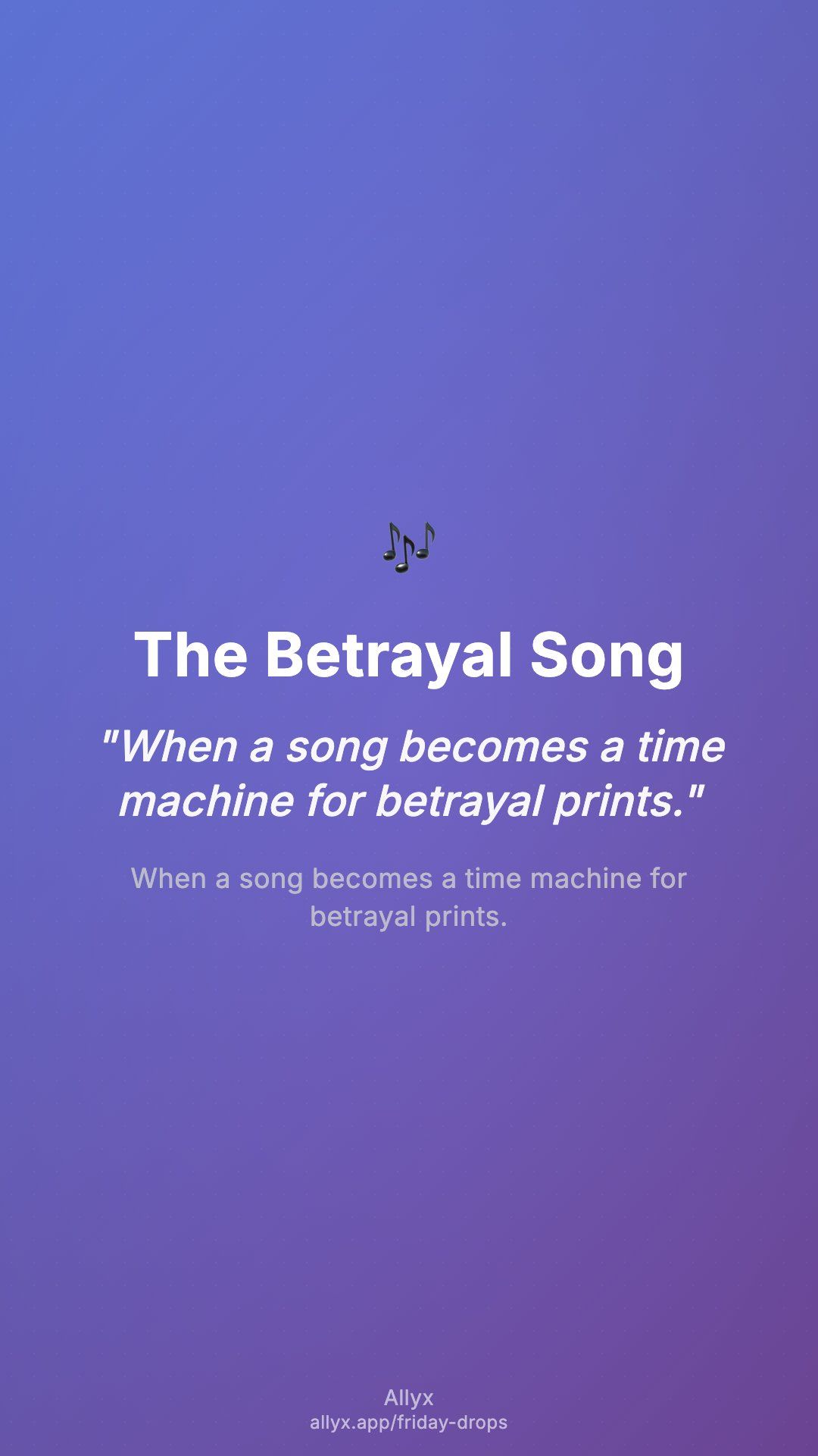 Shareable story card for The Betrayal Song
