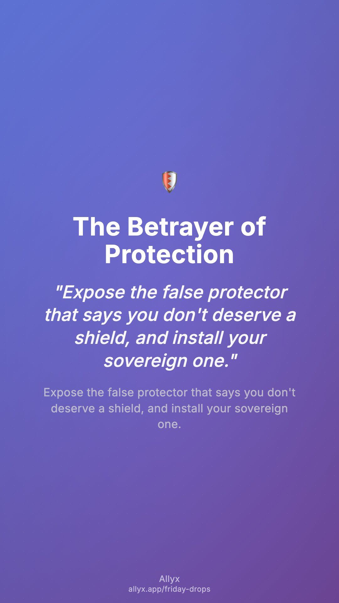 Shareable story card for The Betrayer of Protection