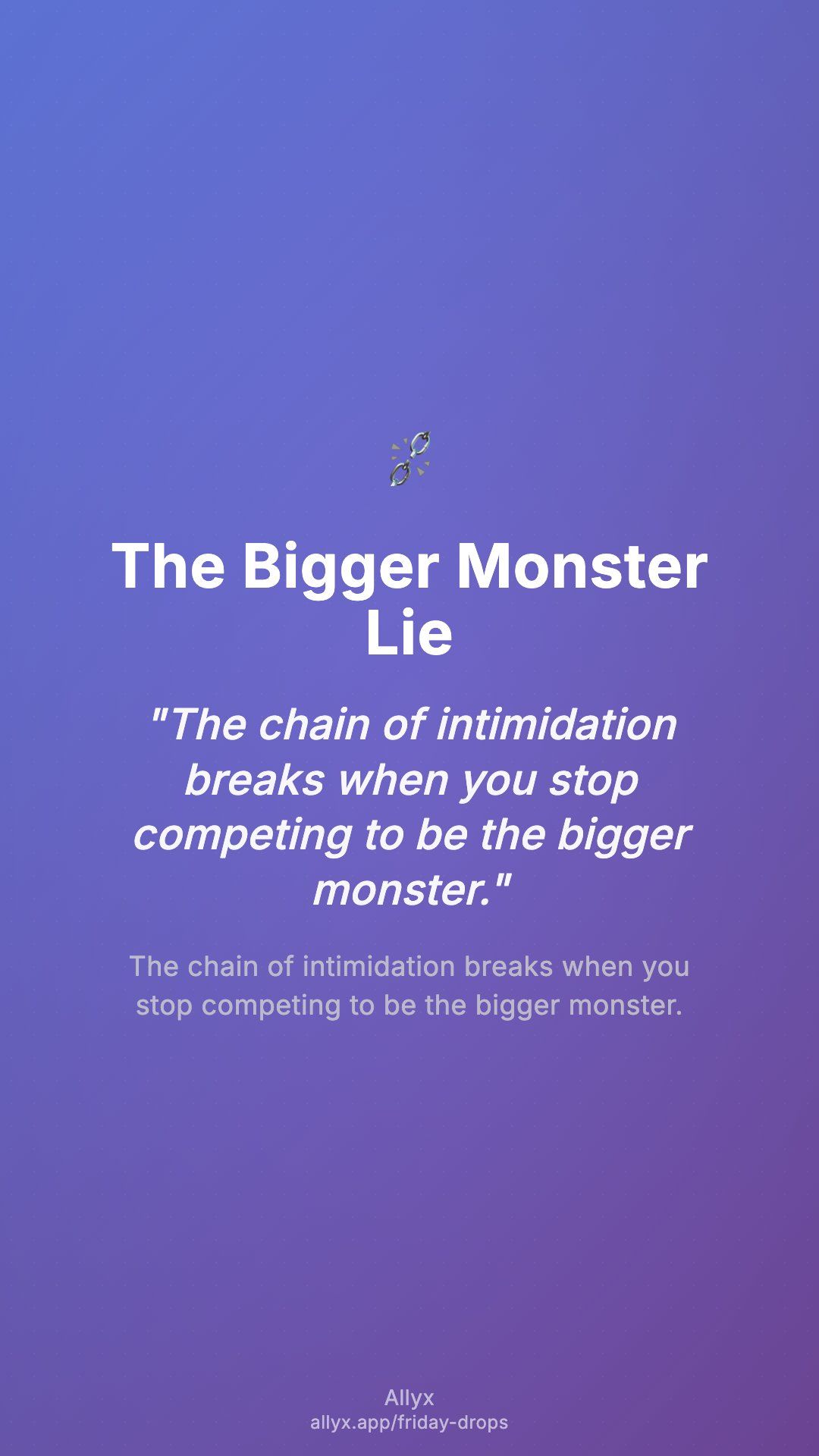 Shareable story card for The Bigger Monster Lie