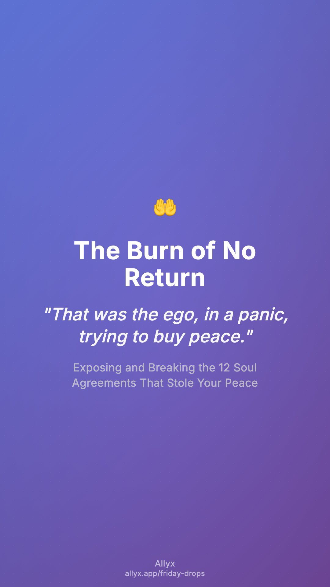 Shareable story card for The Burn of No Return
