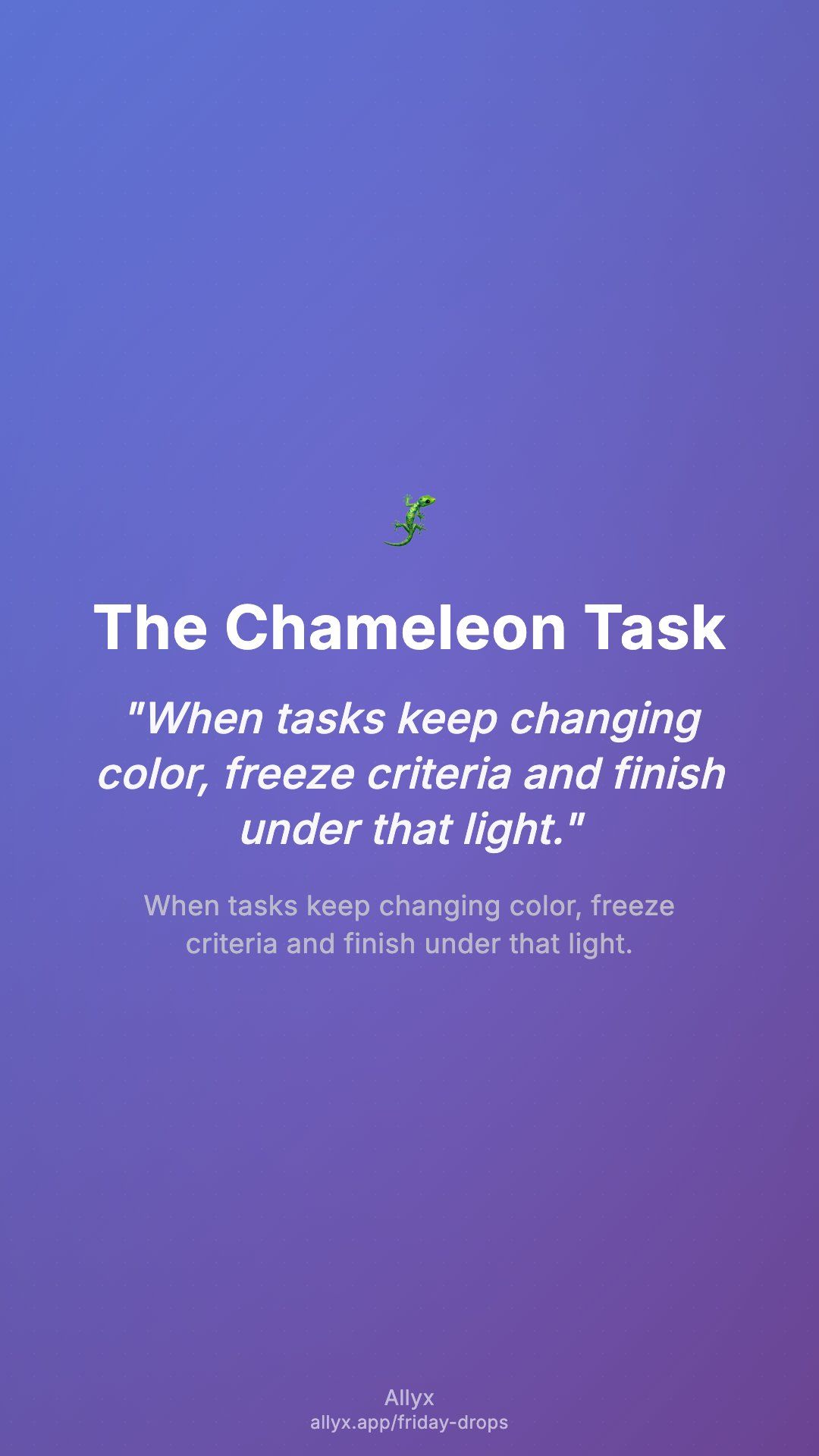 Shareable story card for The Chameleon Task