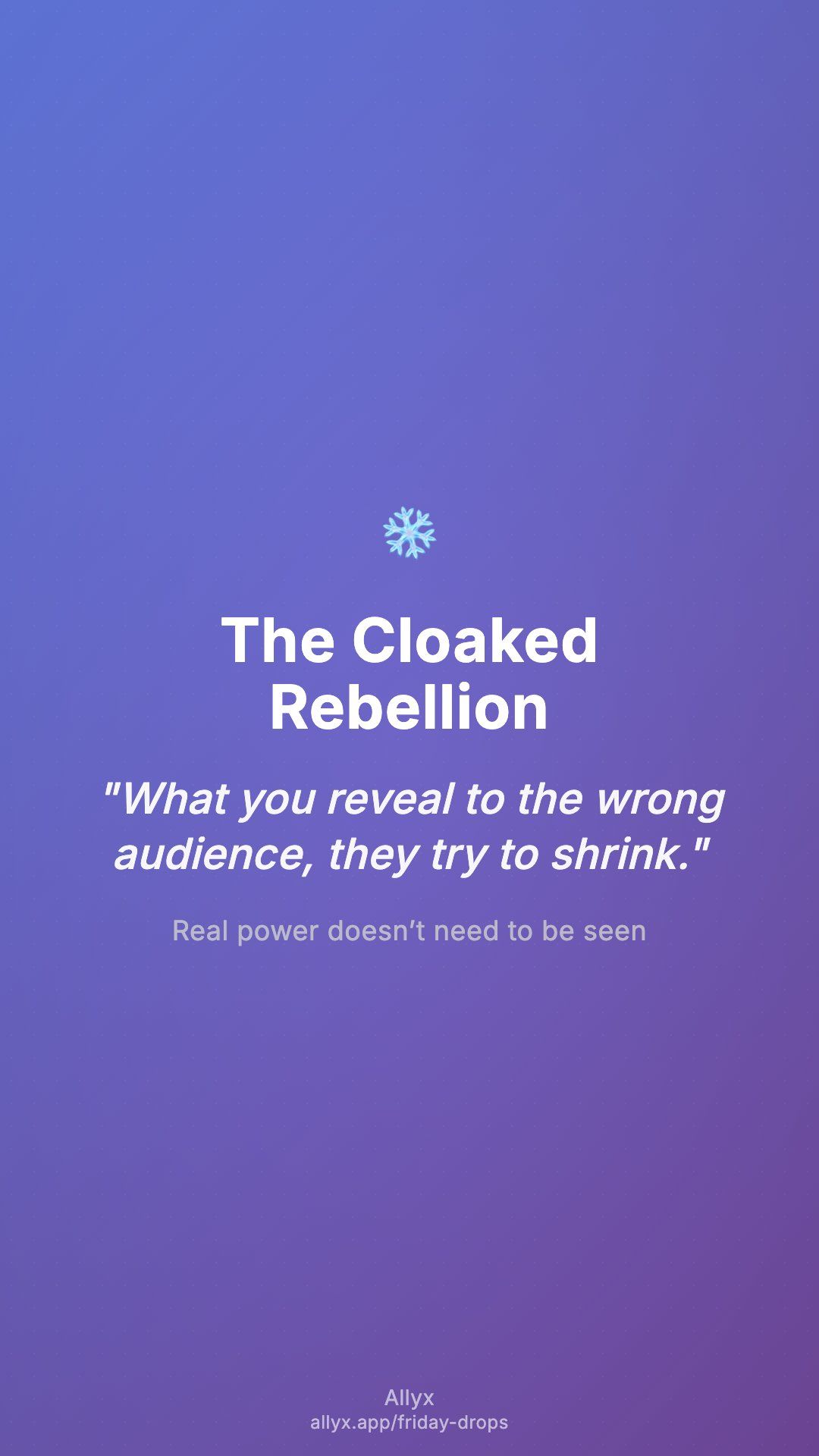 Shareable story card for The Cloaked Rebellion