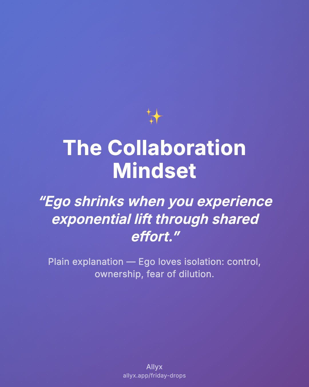 Shareable quote card for The Collaboration Mindset