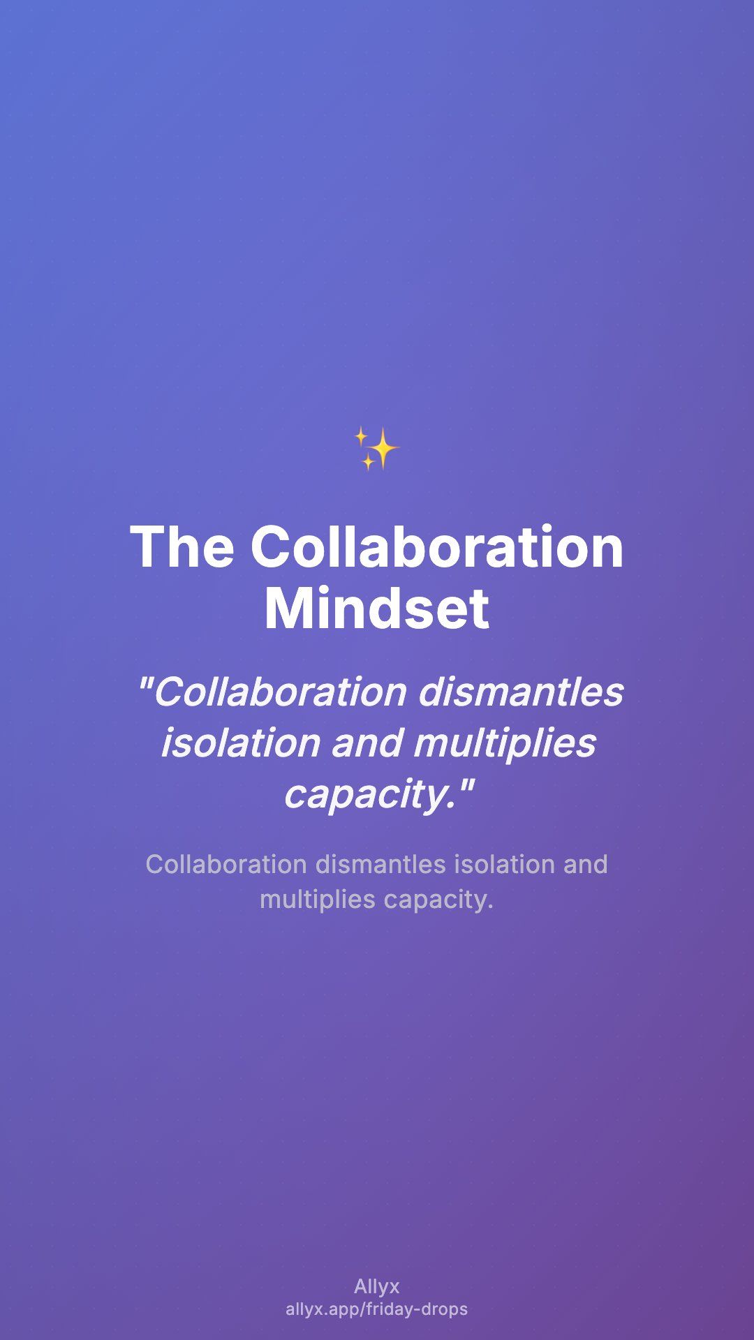 Shareable story card for The Collaboration Mindset