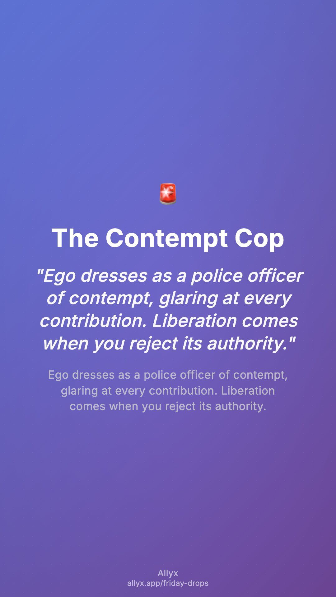 Shareable story card for The Contempt Cop