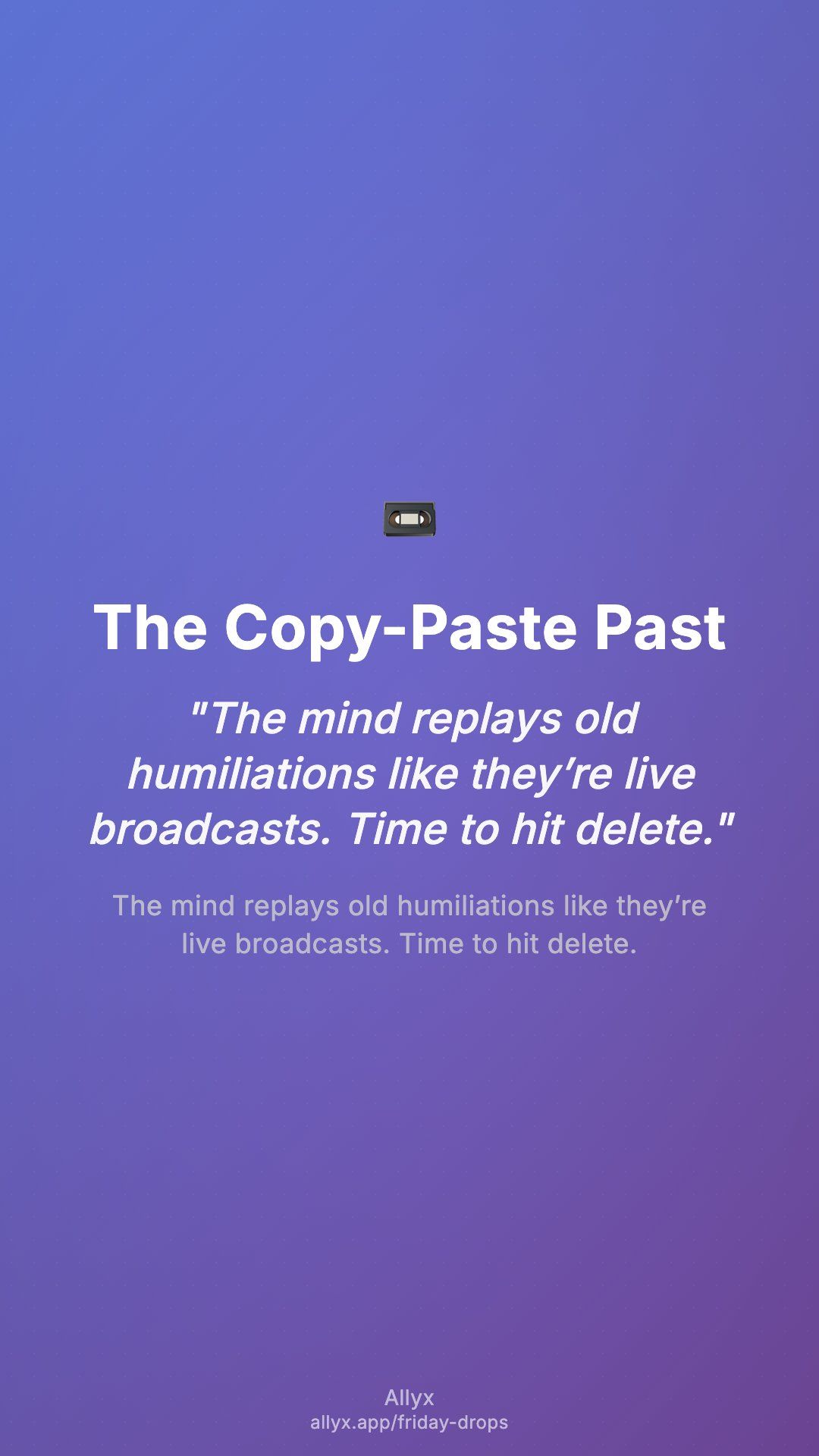 Shareable story card for The Copy-Paste Past