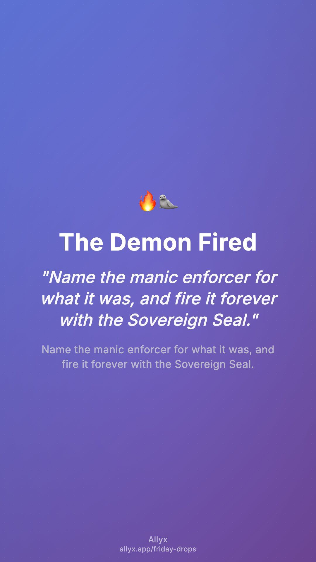 Shareable story card for The Demon Fired