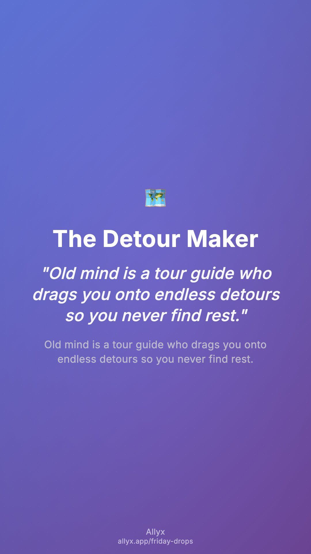 Shareable story card for The Detour Maker