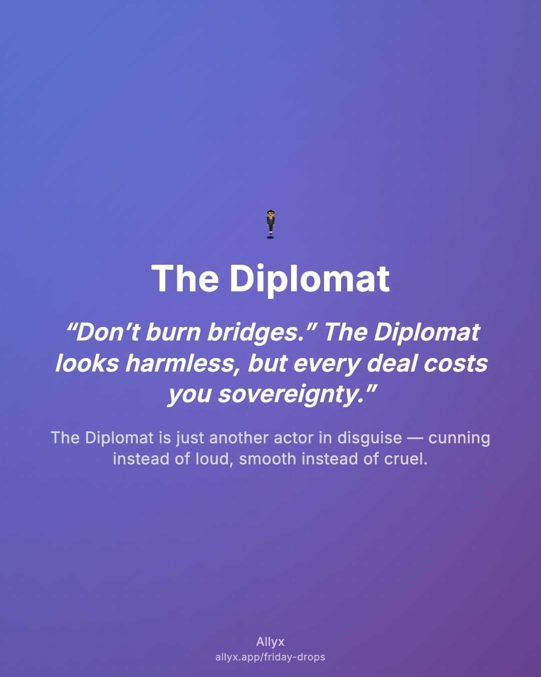 Shareable quote card for The Diplomat
