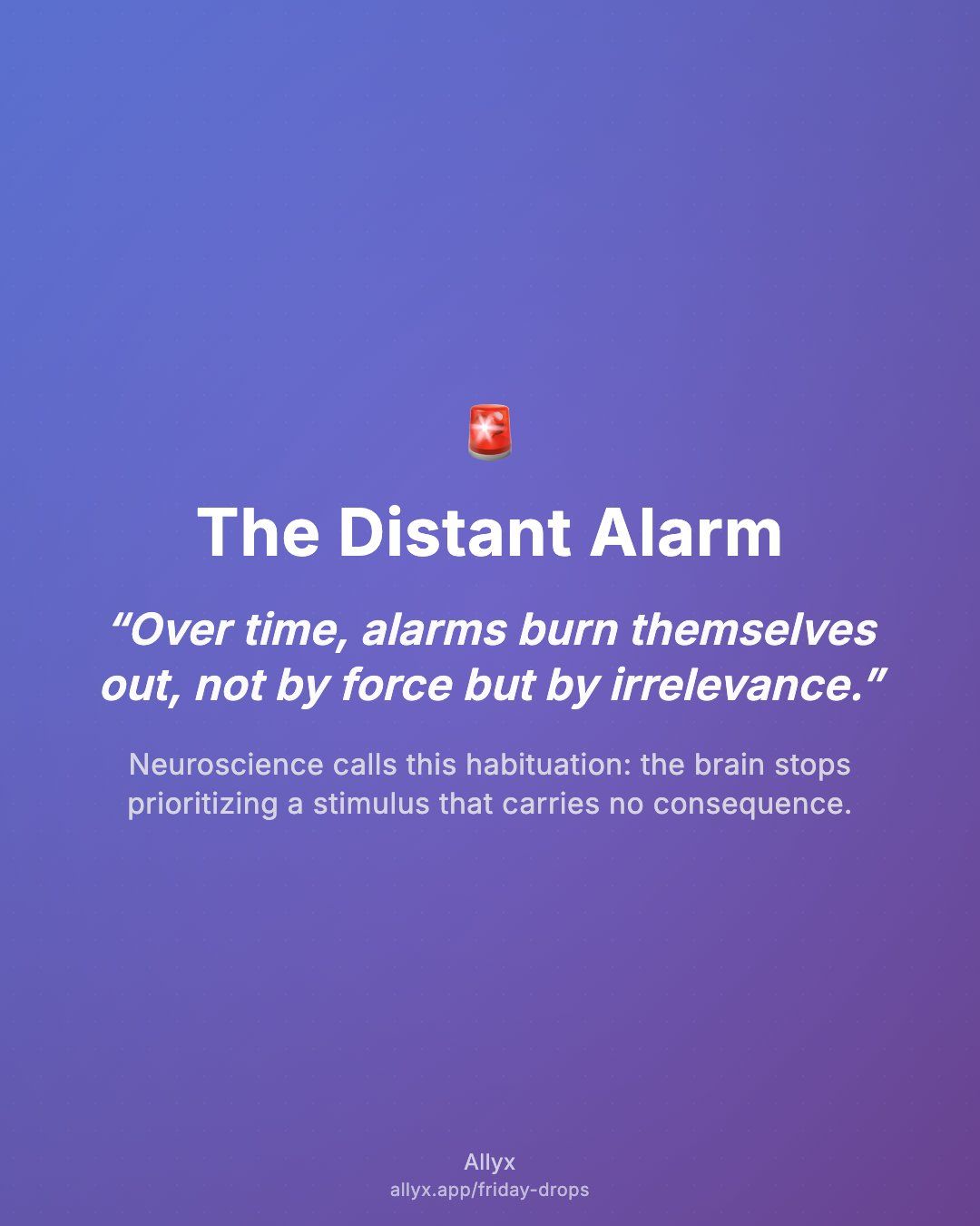 Shareable quote card for The Distant Alarm