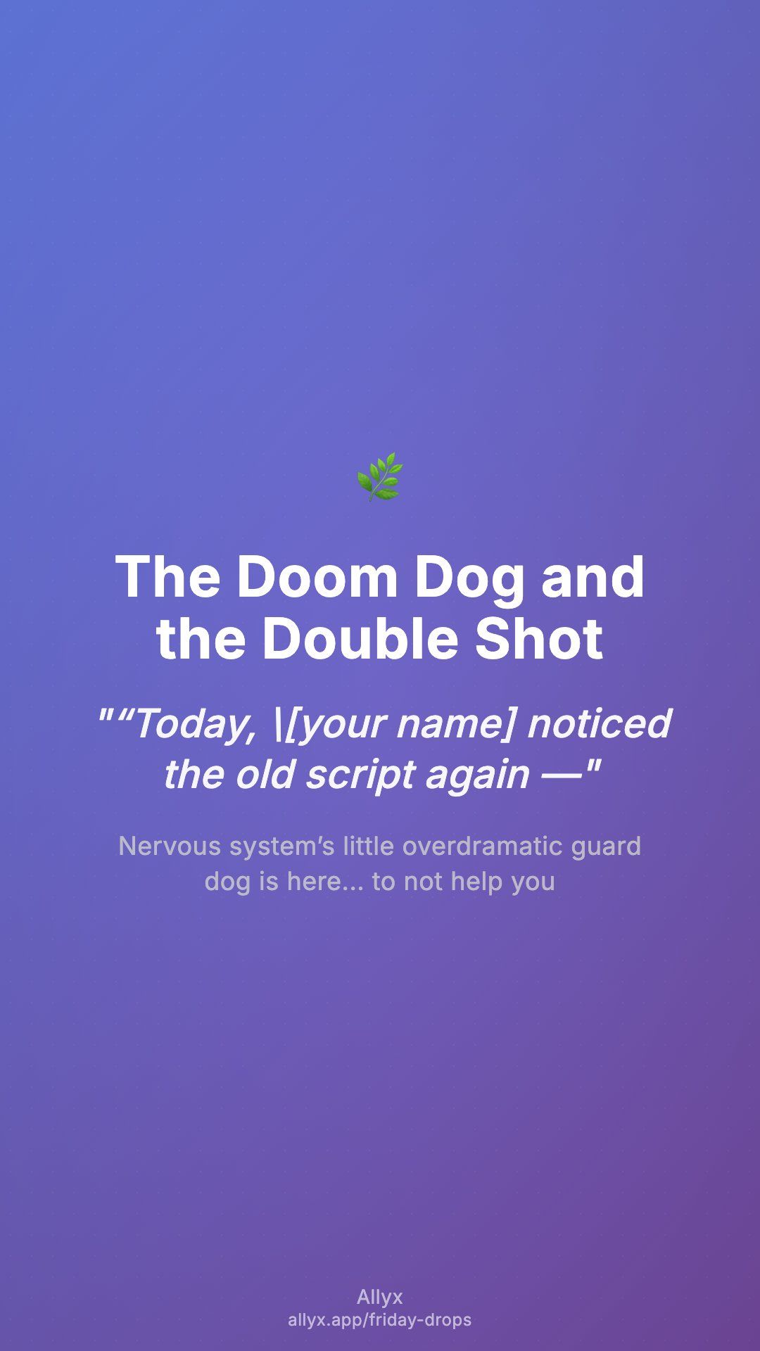 Shareable story card for The Doom Dog and the Double Shot