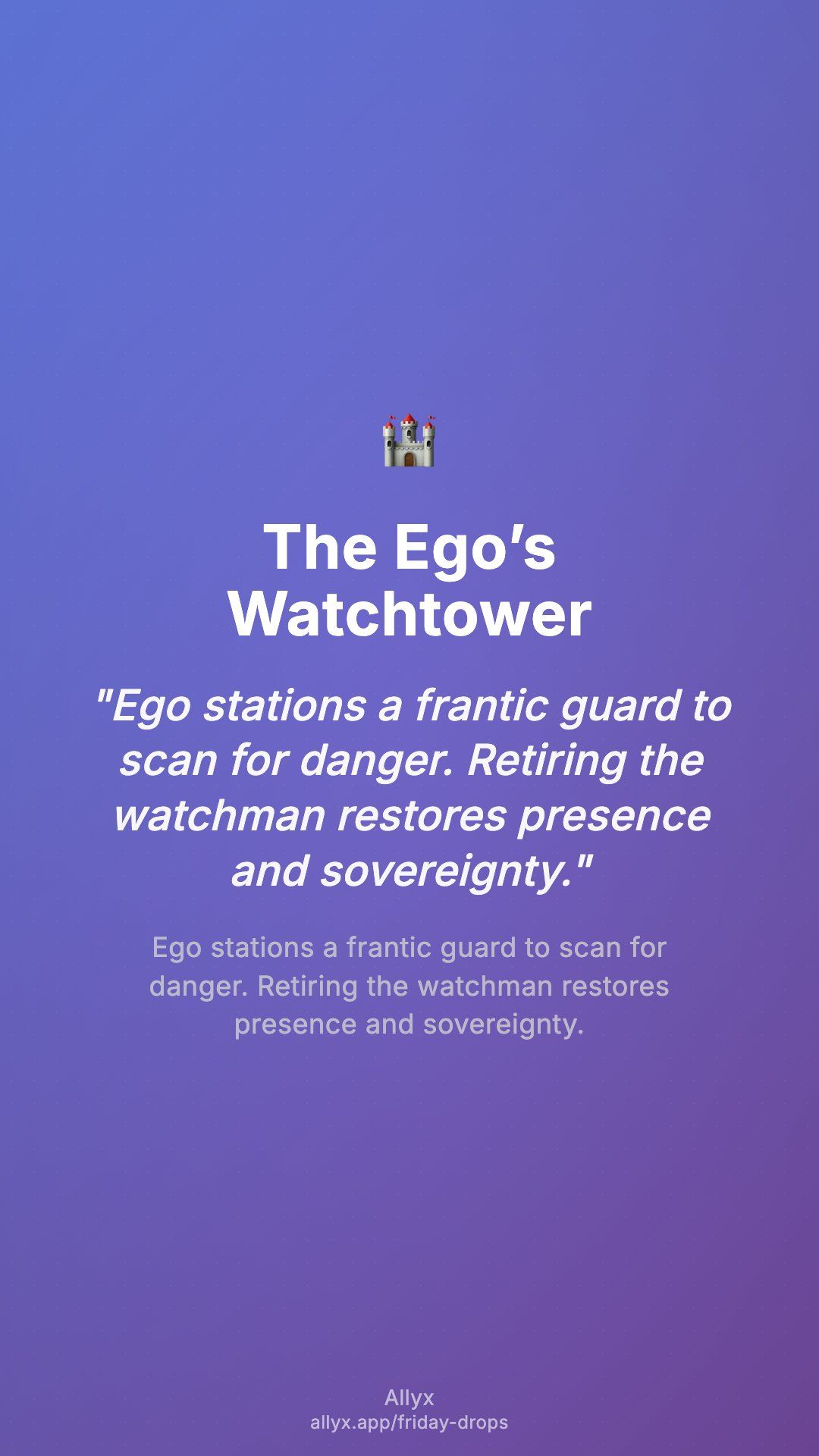 Shareable story card for The Ego’s Watchtower