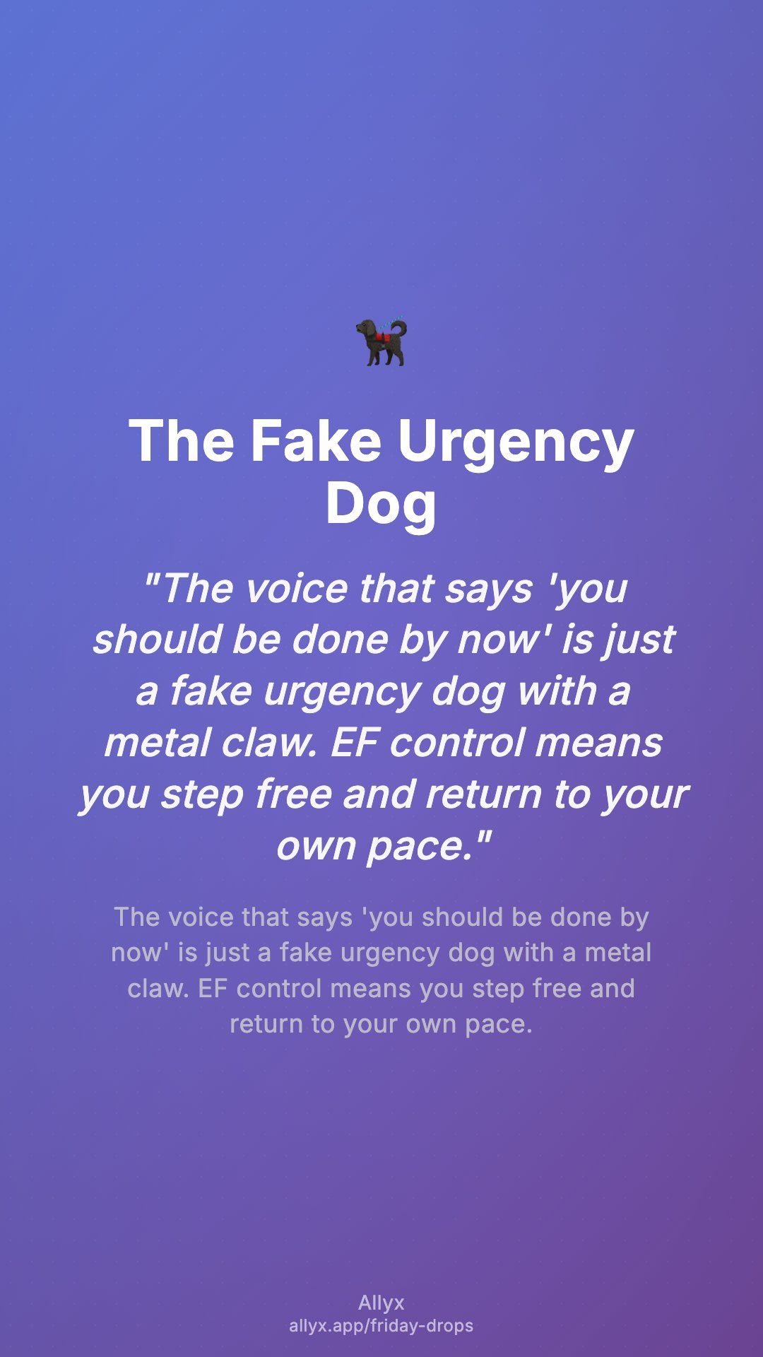 Shareable story card for The Fake Urgency Dog