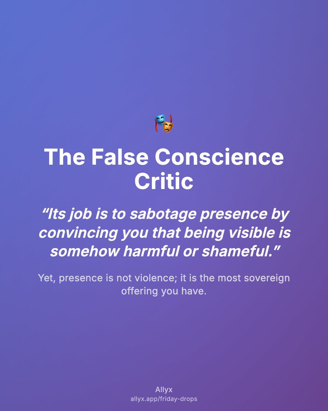 Shareable quote card for The False Conscience Critic