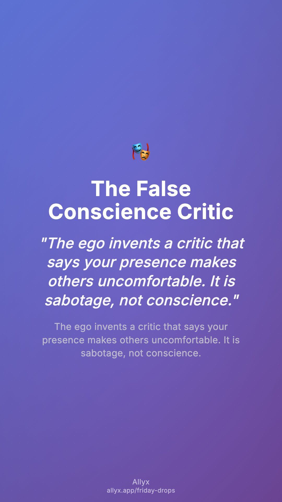 Shareable story card for The False Conscience Critic