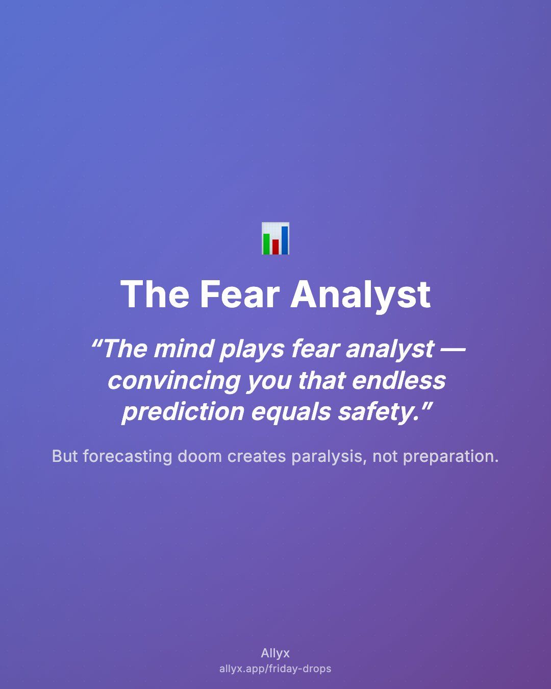 Shareable quote card for The Fear Analyst