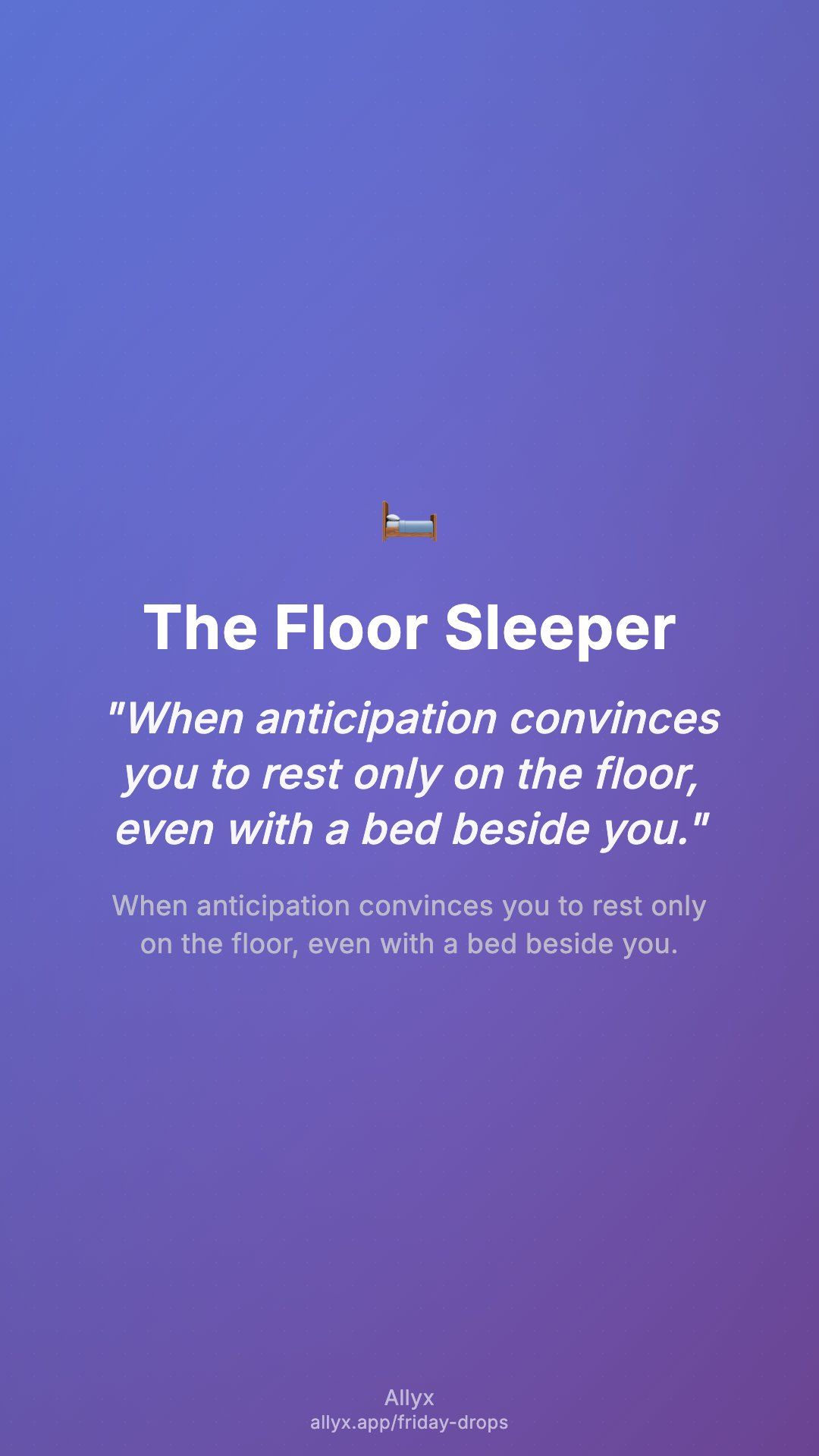 Shareable story card for The Floor Sleeper