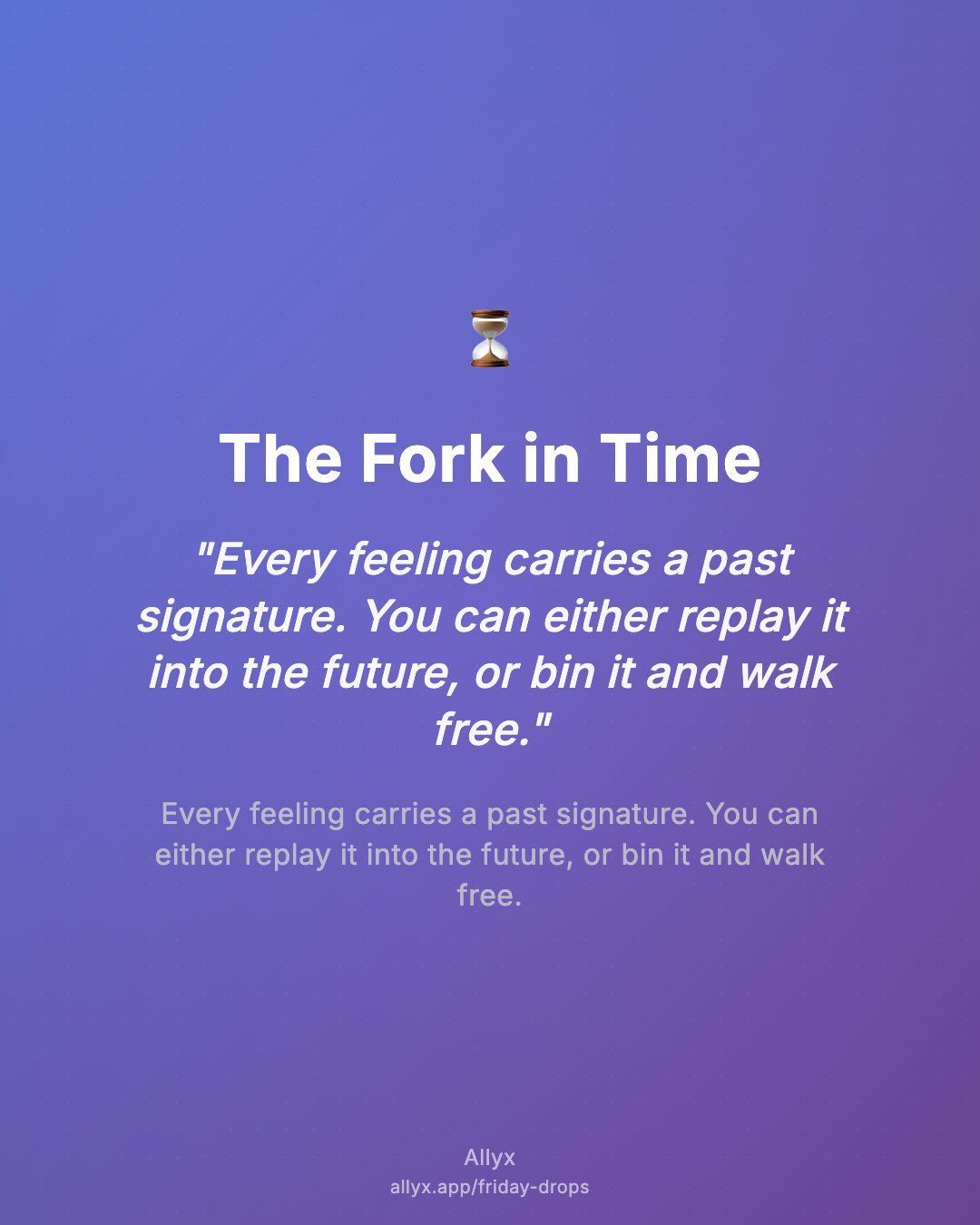 Shareable quote card for The Fork in Time