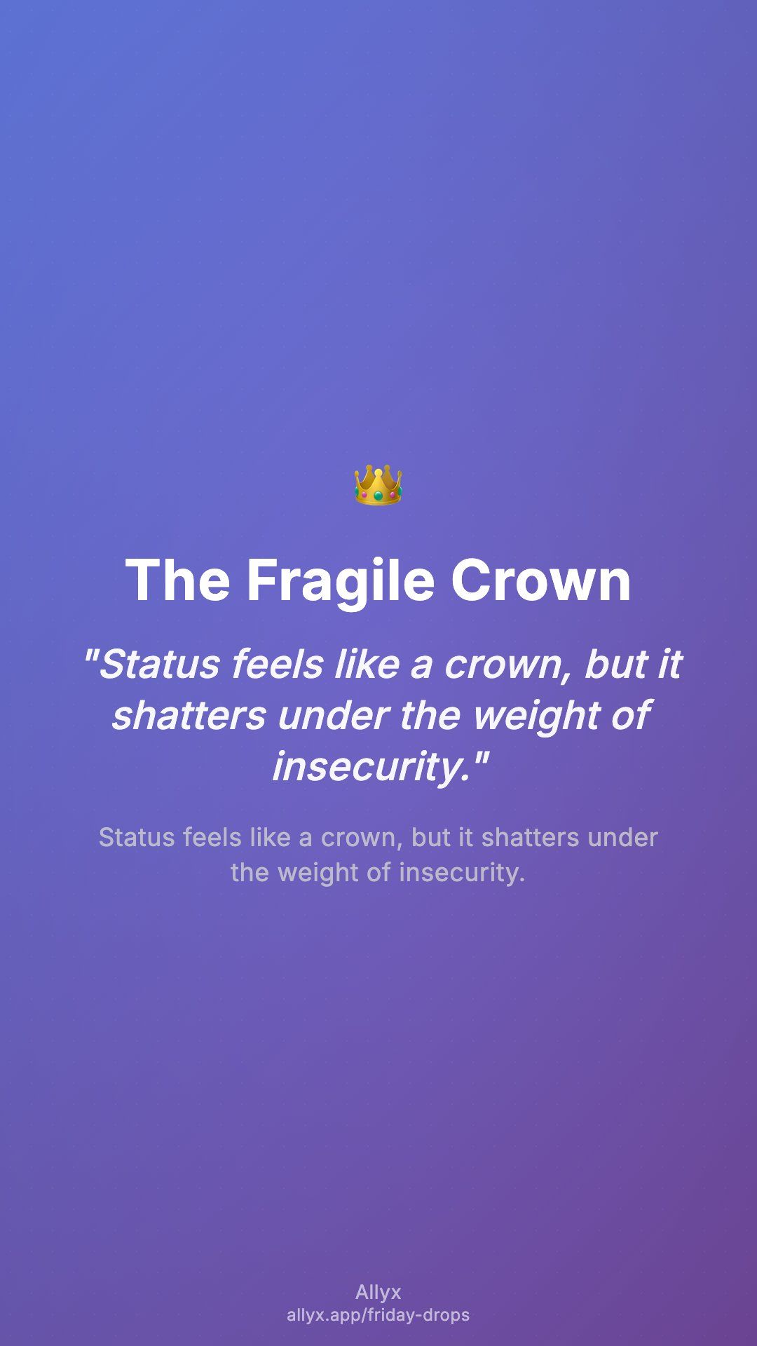 Shareable story card for The Fragile Crown