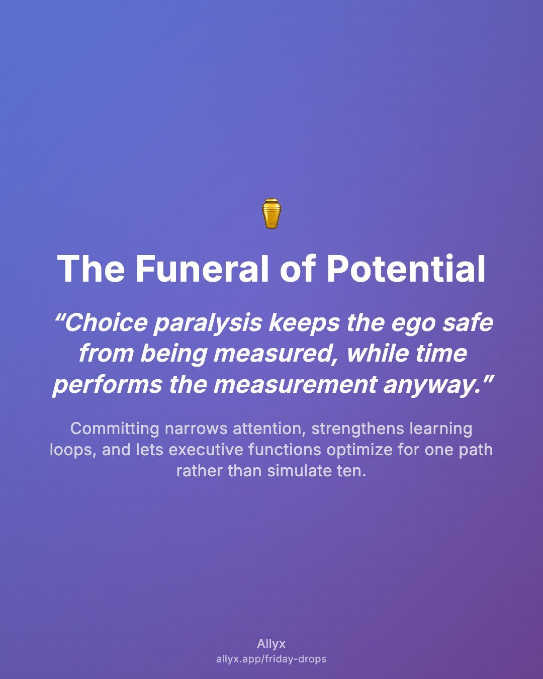 Shareable quote card for The Funeral of Potential