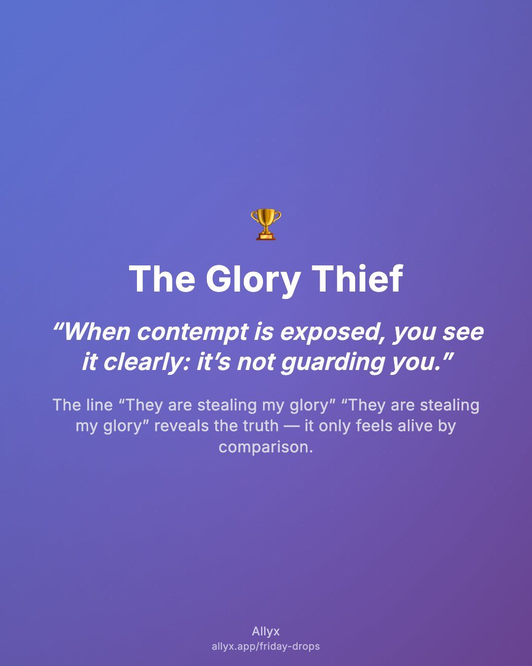 Shareable quote card for The Glory Thief
